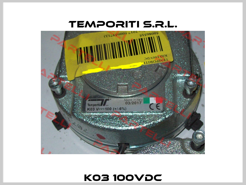 K03 100VDC Temporiti s.r.l.