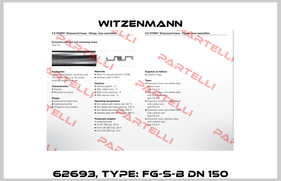 62693, Type: FG-S-B DN 150 Witzenmann