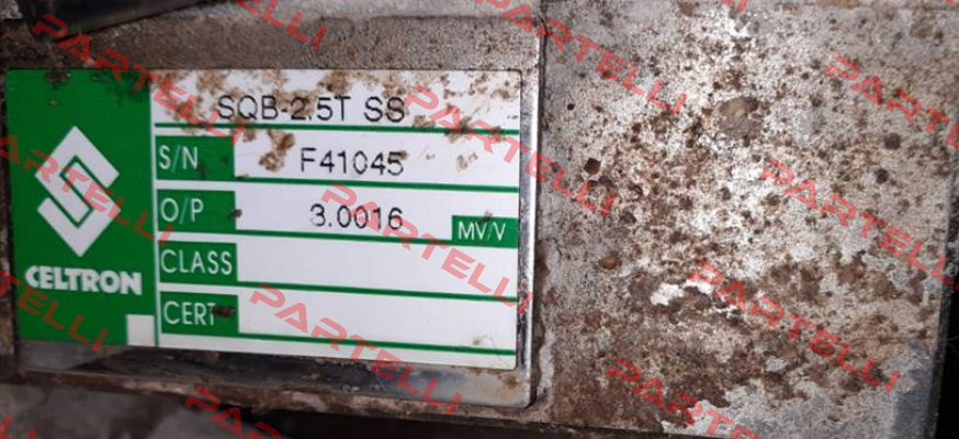 SQB-2,5T SS S/N:F41045 old code,new code 00SQB-02T5-F0-00F Celtron