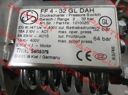 Type: FF4- 32 GL DAH (Art.Nr.1010026) Tival-Sensors