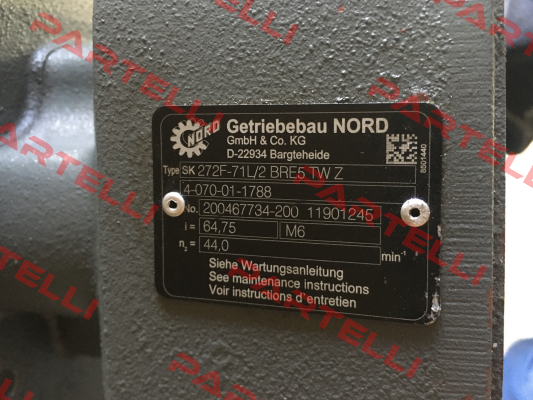 Type: SK 272F-71L/2 BRE5 TW Z OEM Nord