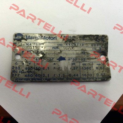 MA71B4 obsolete, replacement MAA71MB4  Marelli