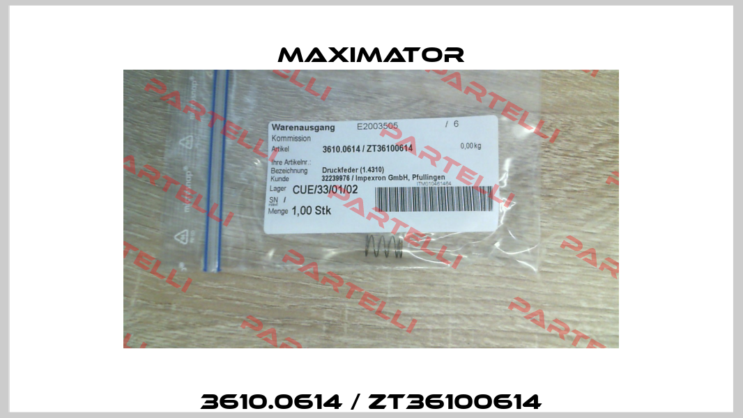 3610.0614 / ZT36100614 Maximator