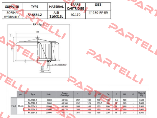 FA 5554.2 Sofima Filtri