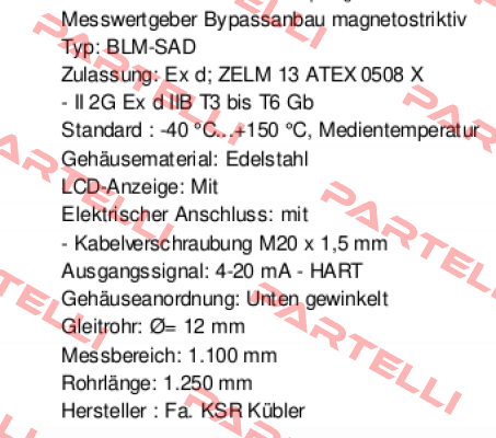 FFG -BP.20H3OD-DTK48-1100 (10158833) Ksr Kuebler