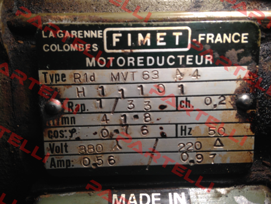 R1d MVT63 A4  H11101  Fimet