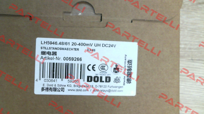 P/N: 0059266 Type: LH5946.48/61 20-400mV UH DC24V Dold