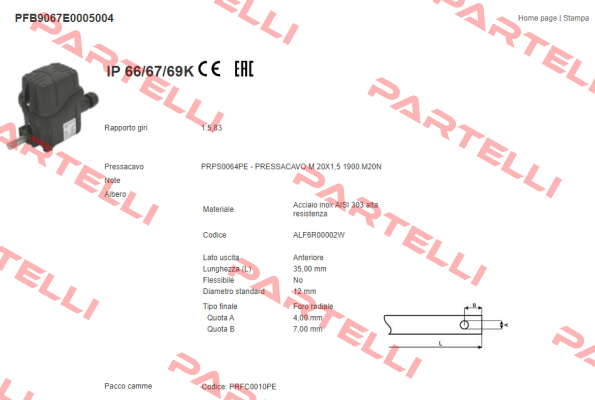 PFB9067E0005004 Ter Tecno Elettrica Ravasi