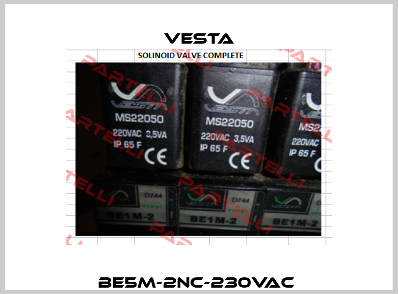 BE5M-2NC-230VAC  Vesta