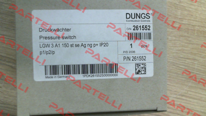 261552 / LGW 3A1 150 stse Ag ng p+IP20 p1/p2/p Dungs
