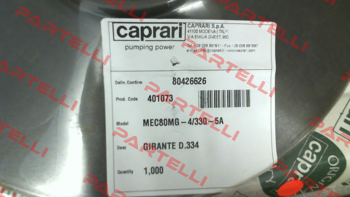 MEC80MG-4/330-5A CAPRARI