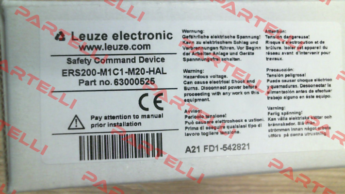 p/n: 63000525, Type: ERS200-M1C1-M20-HAL Leuze