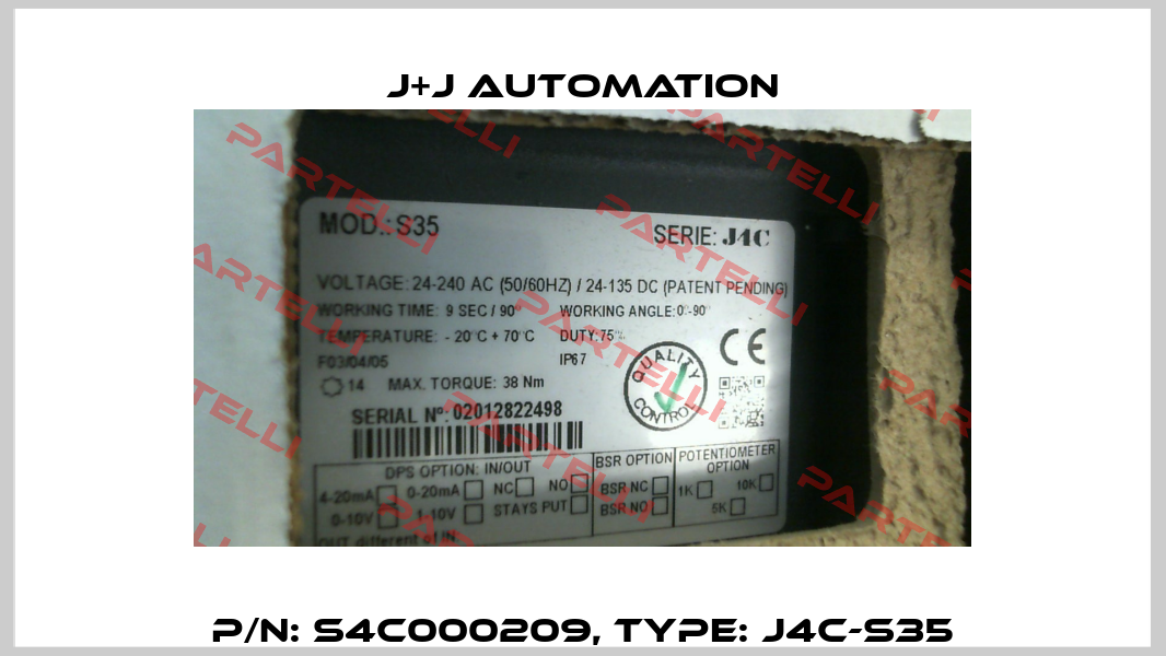 P/N: S4C000209, Type: J4C-S35 J+J Automation