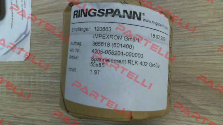 p/n: 4205-055201-000000; Type: RLK 402-55 x 85 Ringspann