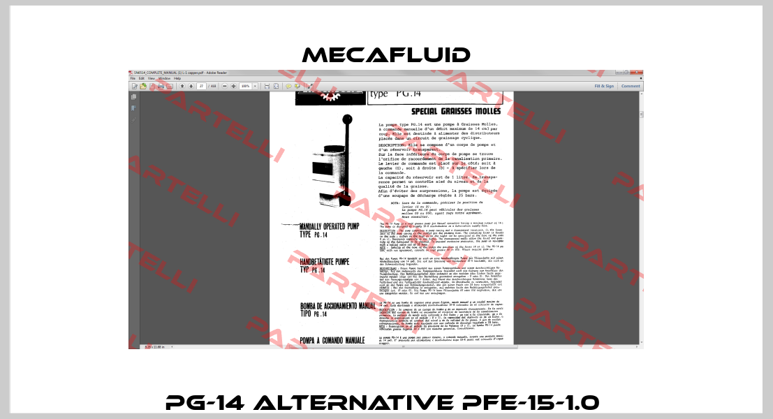 PG-14 alternative PFE-15-1.0  Mecafluid