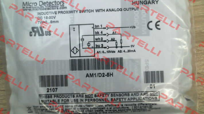 AM1/D2-5H Micro Detectors / Diell (now Datasensing)