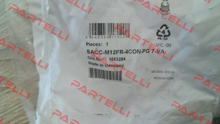 Par number1553284 / Type SACC-M12FR-4CON-PG 7-VA Phoenix Contact