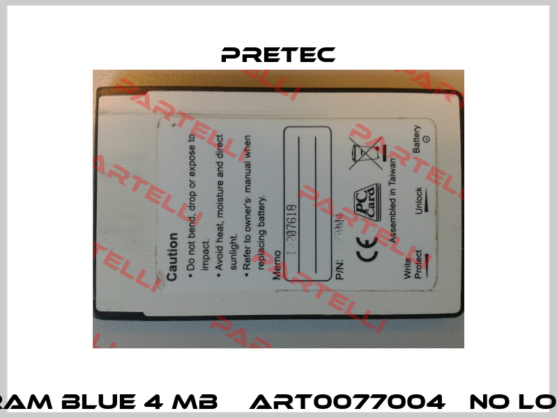 SuperStore SRAM blue 4 MB    ART0077004   no longer available Pretec