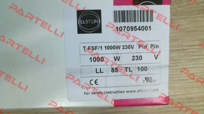 1070954001 / T-FSF/1 1000W 230V Elstein