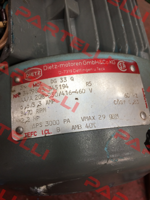3479803 345194 - Replaced by DG38Q IE2 BIM (FDR80-90/2)  Dietz-Motoren