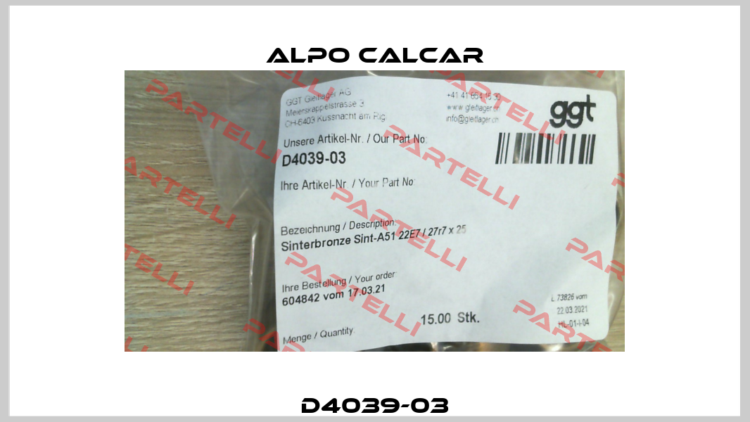 D4039-03 Alpo Calcar