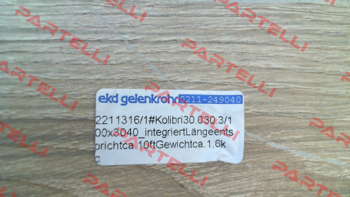 30.030.3/100 x3040 Ekd Gelenkrohr