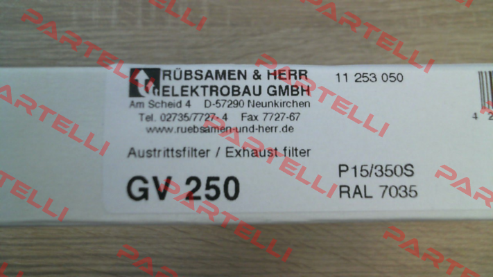 GV 250 Light gray RAL 7035 Rübsamen & Herr