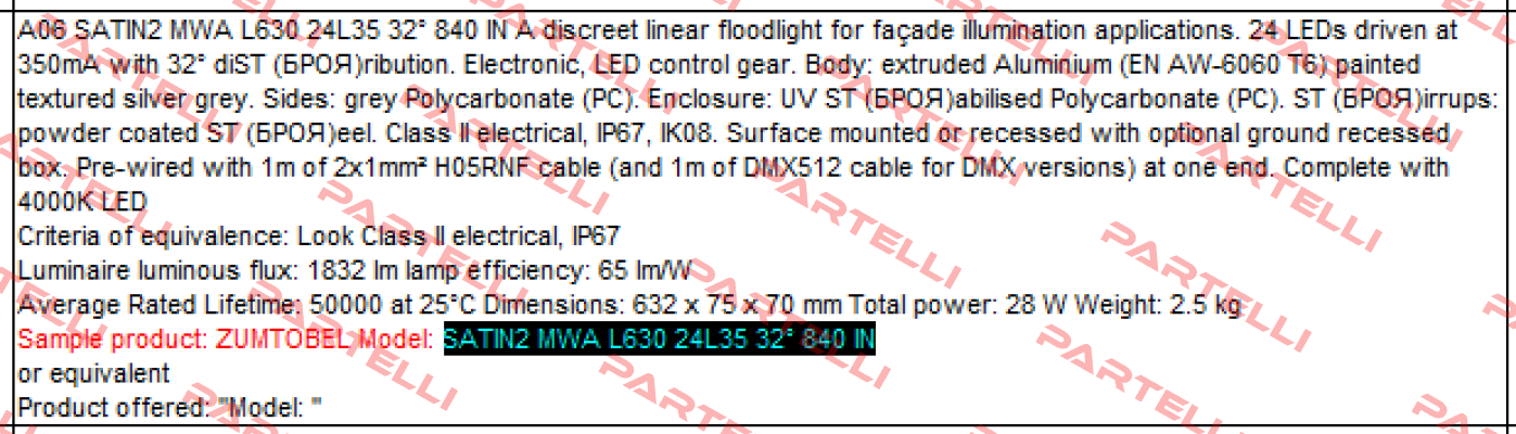 SATIN2 MWA L630 24L35 32° 840 IO  Zumtobel