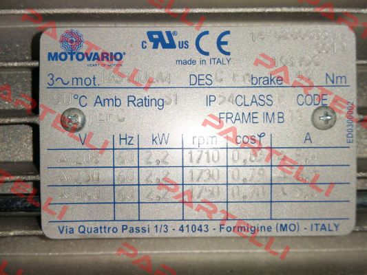 TBS100LA4  Motovario