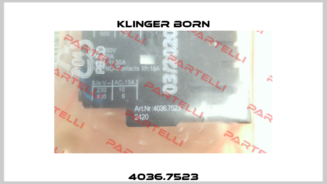 4036.7523 Klinger Born