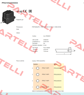 PFA9165A0050004 Ter Tecno Elettrica Ravasi