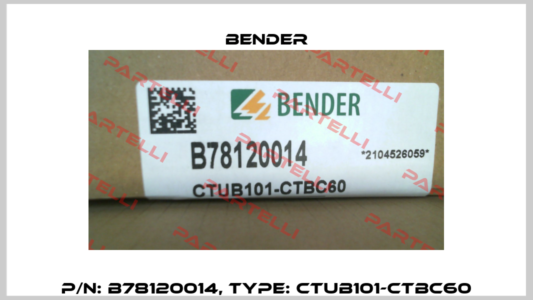 p/n: B78120014, Type: CTUB101-CTBC60 Bender