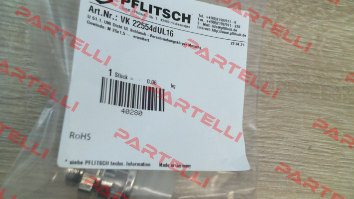 VK 22554dUL16 PFLITSCH