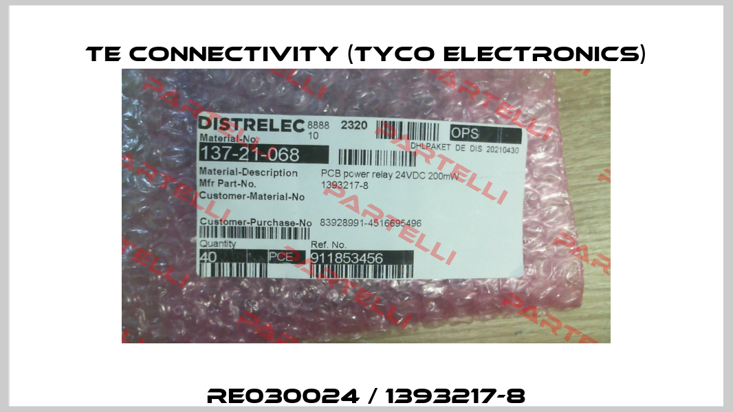 RE030024 / 1393217-8 TE Connectivity (Tyco Electronics)