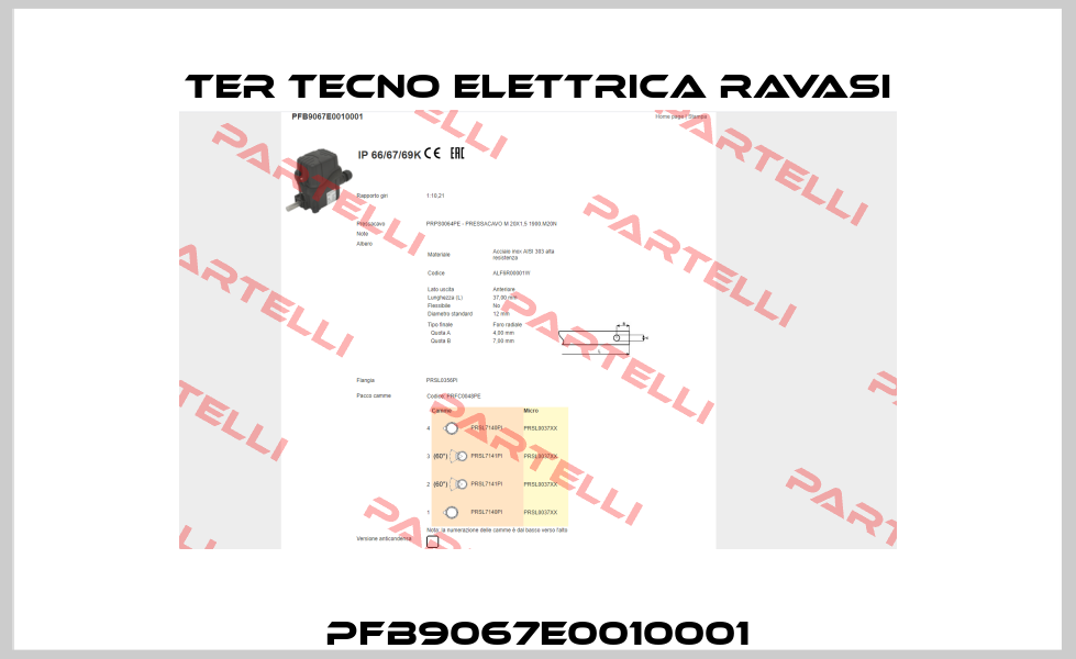 PFB9067E0010001 Ter Tecno Elettrica Ravasi