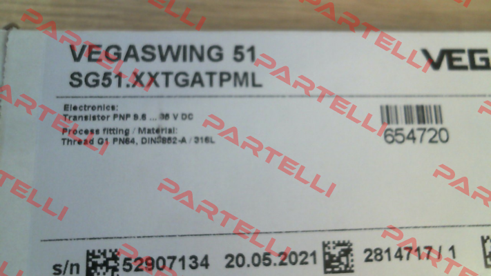 P/N: SG51.XXTGATPML, Type: VEGASWING 51 Vega