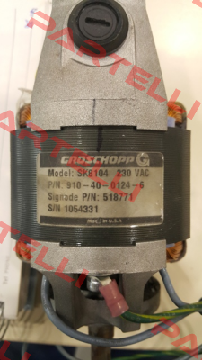 Model: SK8104 230VAC P/N: 910-40-0124-6 (OEM FOR Signode)  Groschopp