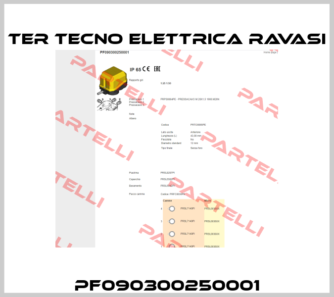 PF090300250001 Ter Tecno Elettrica Ravasi