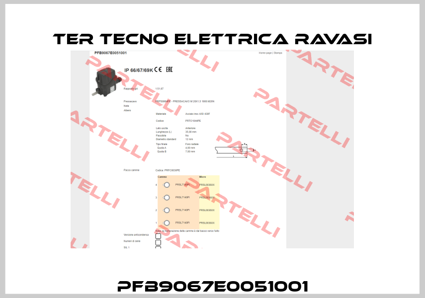 PFB9067E0051001 Ter Tecno Elettrica Ravasi