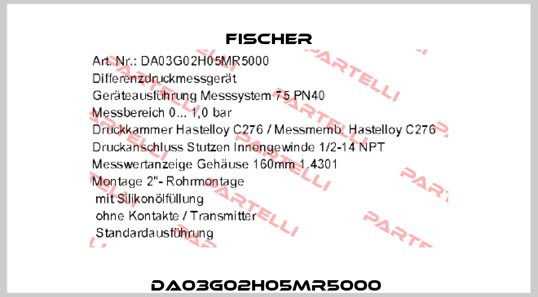 DA03G02H05MR5000  Fischer