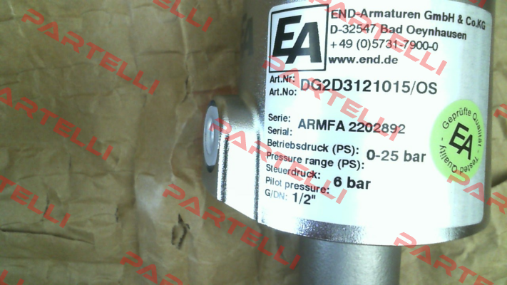 DG2D3121015/OS End Armaturen