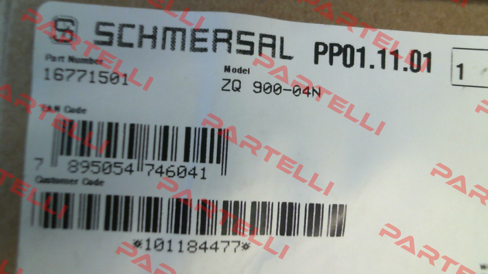 p/n: 101184477, Type: ZQ 900-04N Schmersal