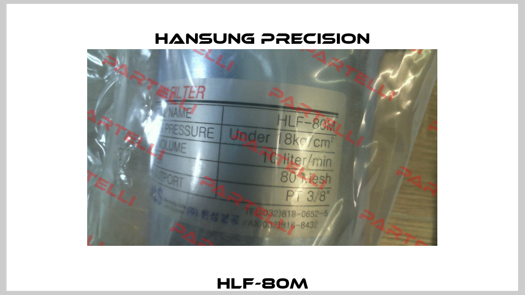 HLF-80M Hansung Precision
