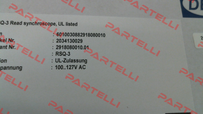 RSQ-3 (Variante : 2918080010.01) Deif
