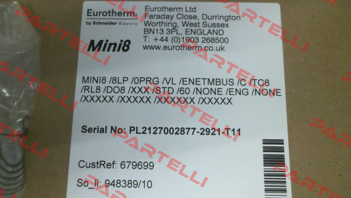 MINI8/8LP /0PRG /VL /ENETMBUS /C /TC8 /RL8 /DO8 /XXX /STD /60 /​NONE /ENG /NONE /XXXXX /XXXXX /XXXXXX /XXXXX Eurotherm