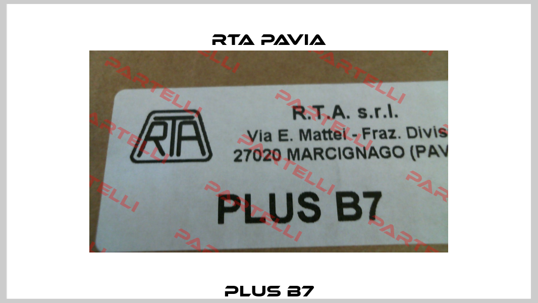 PLUS B7 Rta Pavia