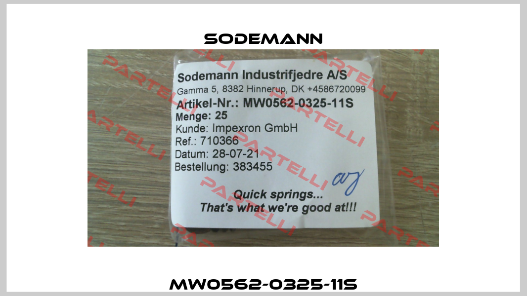 MW0562-0325-11S Sodemann