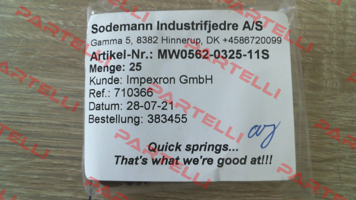 MW0562-0325-11S Sodemann