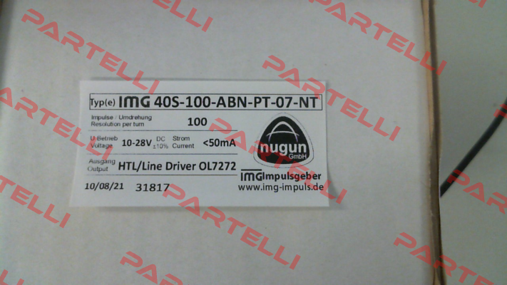 P/N:31817; Type:IMG40S-100-ABN-PT-07-NT IMG Drehimpulsgeber