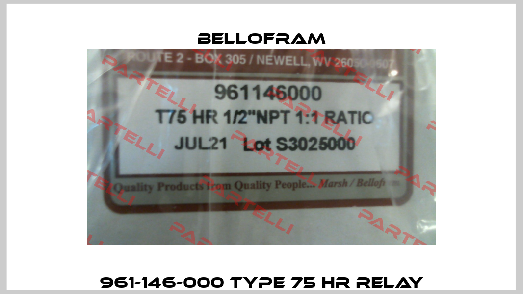 961-146-000 Type 75 HR Relay Bellofram